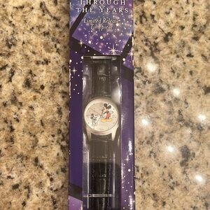 Disney Black Leather Watch